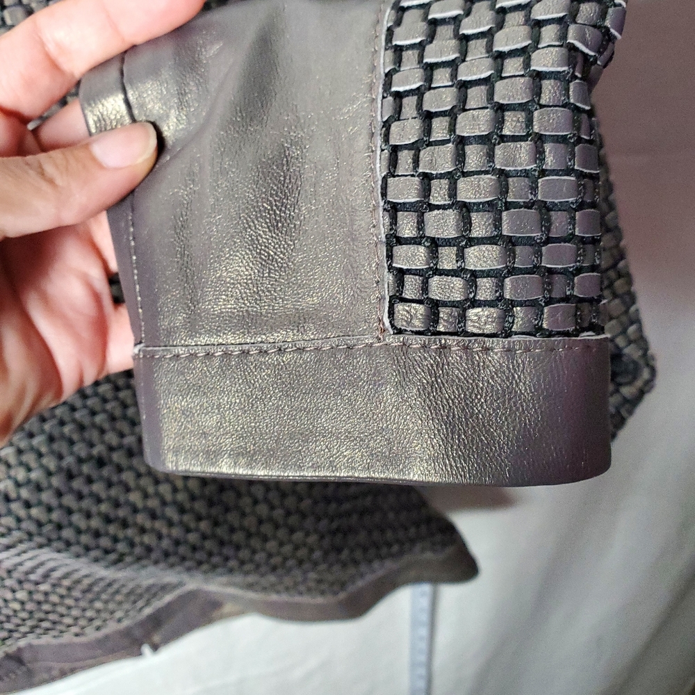 Koç Metallic Woven Leather Jacket Size Small (EU 40) - Picture 14 of 14